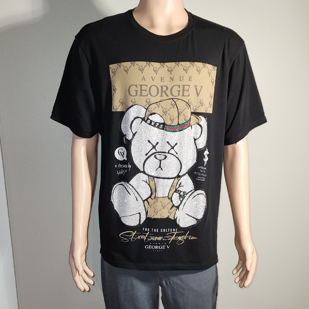 George Black and Tan Graphic Tee for Men